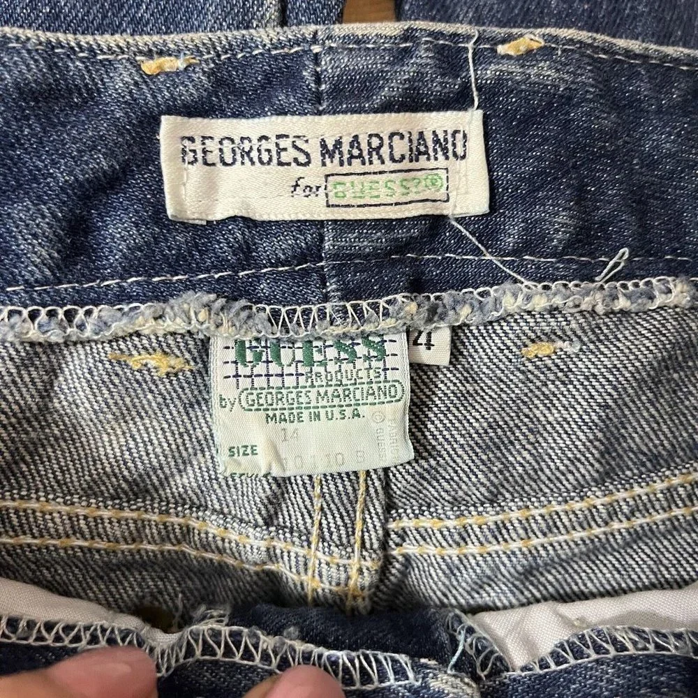 Vintage Guess Blue Jeans Georges Marciano Medium Wash USA made Size 0 Read Descr - Picture 2 of 7